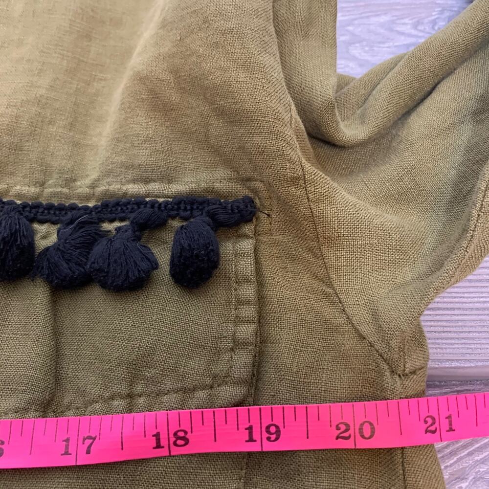 NWT Zara utility army green tassel utility jacket sz Small - Picture 5 of 8